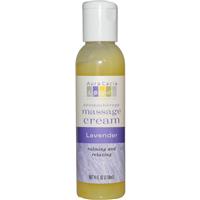 Aura Cacia, Aromatherapy Massage Cream, Lavender, 4 fl oz (118 ml)