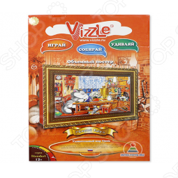 Постер объемный Vizzle Серый кот