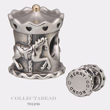 Pandora Sterling Silver & 14Kt Carousel Bead