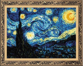 Набор для вышивания "Звёздная ночь" Ван Гога