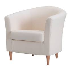 cream color armchair