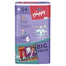 Подгузники Happy Junior Extra 6 (16+кг.) BIG PACK 54шт.