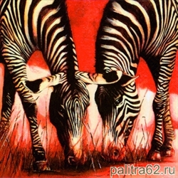 Салфетка бумажная для декупажа, 33х33 см, "Зебры"