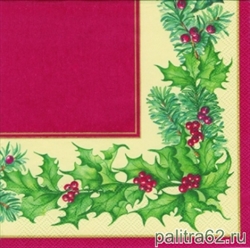 Рождественская гирлянда, цвет красный