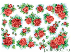Бумага рисовая для декупажа, Розовые розы