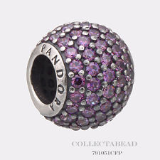 Pandora Sterling Silver Purple Pave Lights Bead