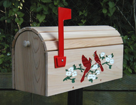 wooden mailbox