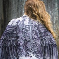 Палантин из хлопка Violet Wings