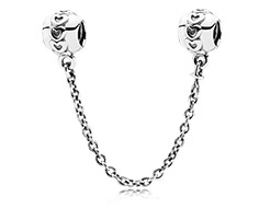 HEARTS SILVER SAFETY CHAIN