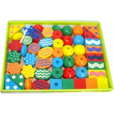 ШНУРОВКА БУСЫ БОЛЬШИЕ 50 ДЕТ,