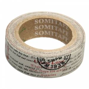 Бумажный скотч с рисунком Документы