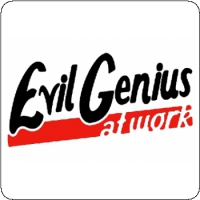 ФУТБОЛКА ЗЛОЙ ГЕНИЙ ЗА РАБОТОЙ