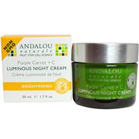 Andalou Naturals, Luminous Night Cream, Purple Carrot + C, 1.7 fl oz (50 ml)