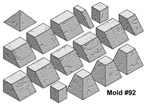 Sand Blasted Pyramid Mold #92