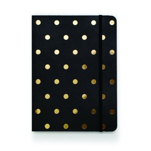 Black and Gold Foil Dot Notebook