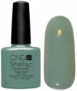 лак CND Shellac #90545 Sage Scarf Оливковый эмалевый