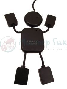 USB Хаб Человечек Черный