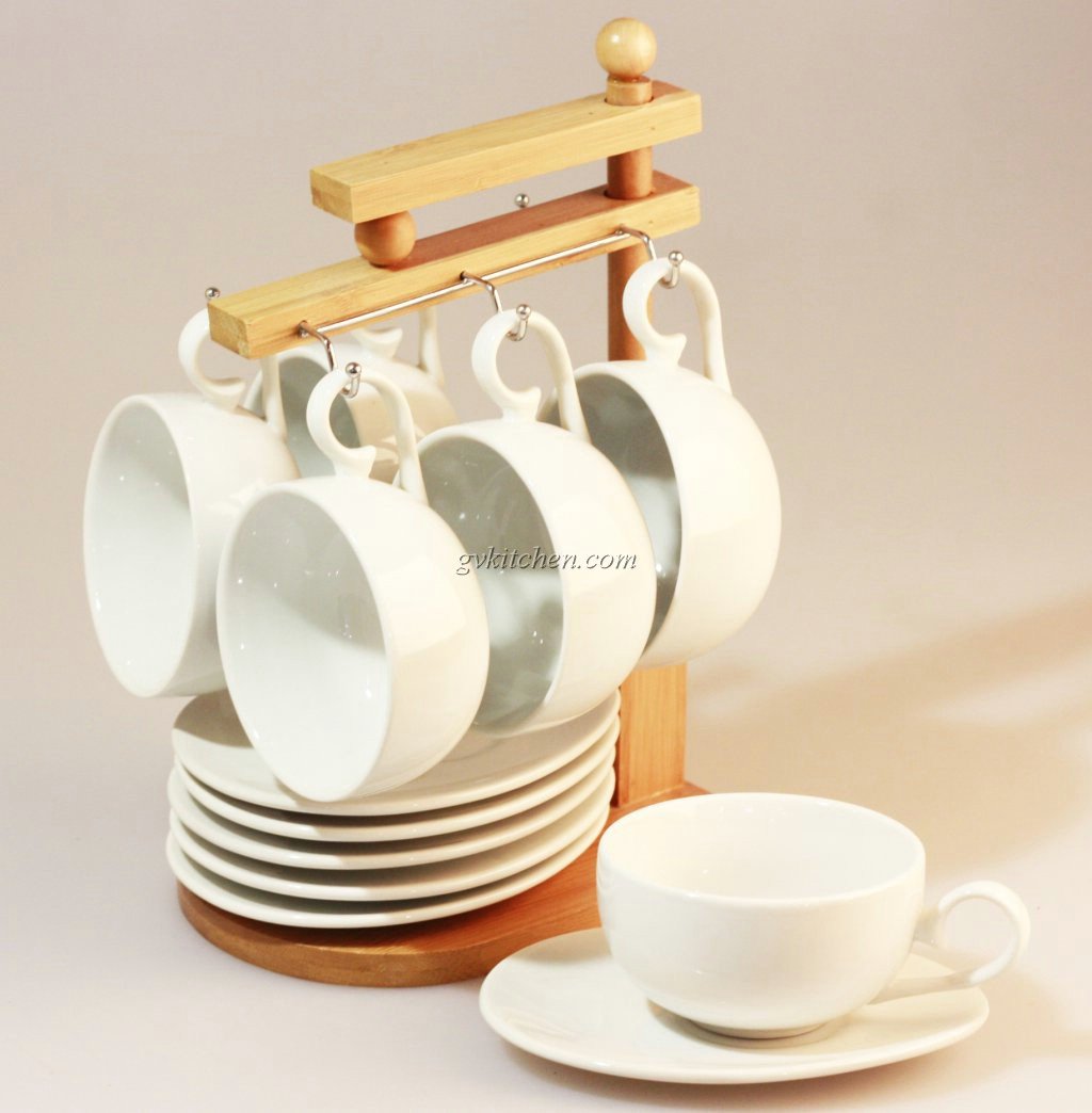 Чайный набор на 6 персон на деревянной подставке TEABOOM
