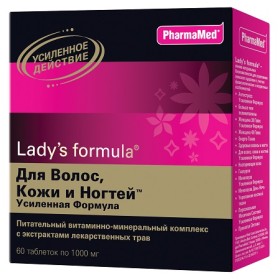 БАД PharmaMed Naturals Lady`s formula для волос, кожи, ногтей