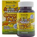 Nature's Plus, Источник жизни, Парад животных, Омега 3/6/9 для детей, Натуральный лимонный вкус, 90 желатиновых капсул - iHerb.com