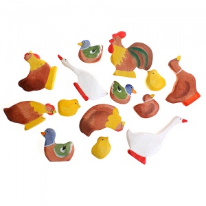 деревянные игрушки "Домашние птицы"