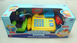 Помогаю Маме. Касса в наборе с продуктами и аксессуарами