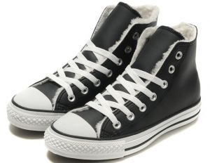 Converse Chuck Taylor Чёрные высокие ЗИМНИЕ