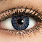 Colored contact lenses (Deep blue)