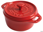 Керамическая кокотница с крышкой, d 10 см, Staub, красная