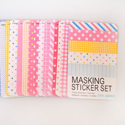 masking sticker set pastel