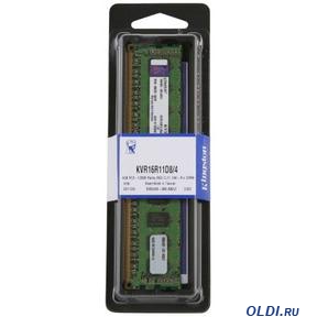Оперативная память Kingston DDR3 4Gb, PC12800, DIMM, 1600MHz (KVR16N11S8/4) CL111