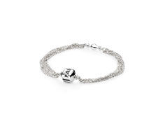 SILVER BRACELET, MULTI CHAIN, 1 CLIP