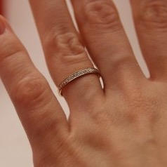 Ring rose gold with brilliants