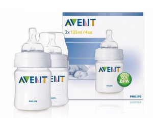 Бутылочка Philips-Avent для кормления Classic + 2 шт. 125 мл