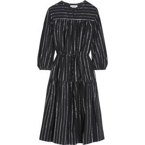 ÉTOILE ISABEL MARANT Savory metallic-trimmed cotton-gauze dress