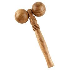 Twin ball wooden massager