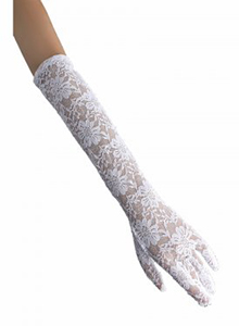 Длинные белые перчатки