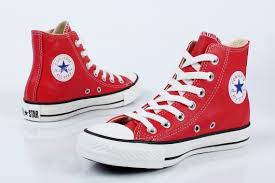 Converse красные высокие