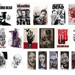Ходячие Мертвецы (The Walking Dead). Лист виниловых наклеек А4