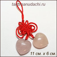 Сердечки из розового кварца