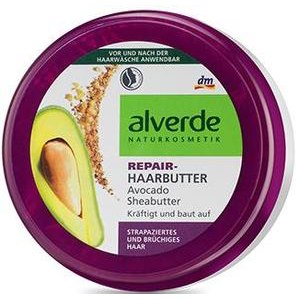 Крем-масло для волос Alverde NATURKOSMETIK Восстанавливающее Авокадо и масло ши (Repair-Haarbutter Avocado Sheabutter )