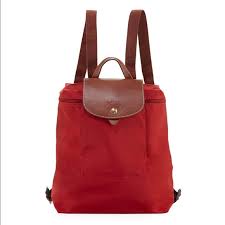 Longchamp Le Pliage Red Backpack