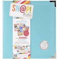 Snap Leather Binder 6 inch x 8 inch - Teal - Simple Stories