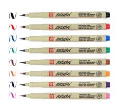 Sakura Pigma Brush цветные