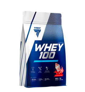 Протеин Trec Nutrition Whey 100 печенье|клубника