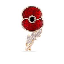 Poppy Remembrance Brooche