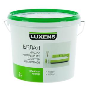 Краска водно-дисперсионная Luxens, цвет белый, 5 л.