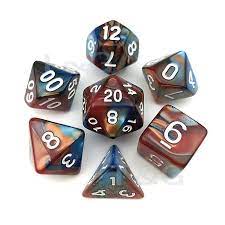 Кубики игральные набор d4, d6, d8, d10, d20