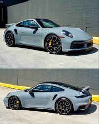 Porsche 911 Turbo S sporting Arctic Grey