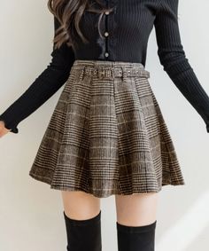 Клетчатая шерстяная юбка